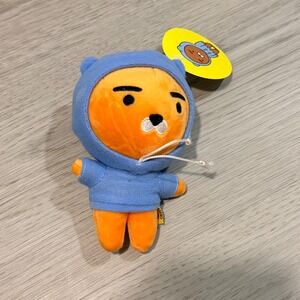 Kakao Friends Ryan Hoodie Plush Blue Hoodie Lion Character Kids Small NWT